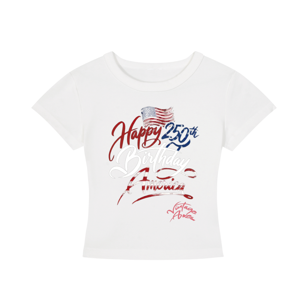 250th Bday America Cropped T-Shirt